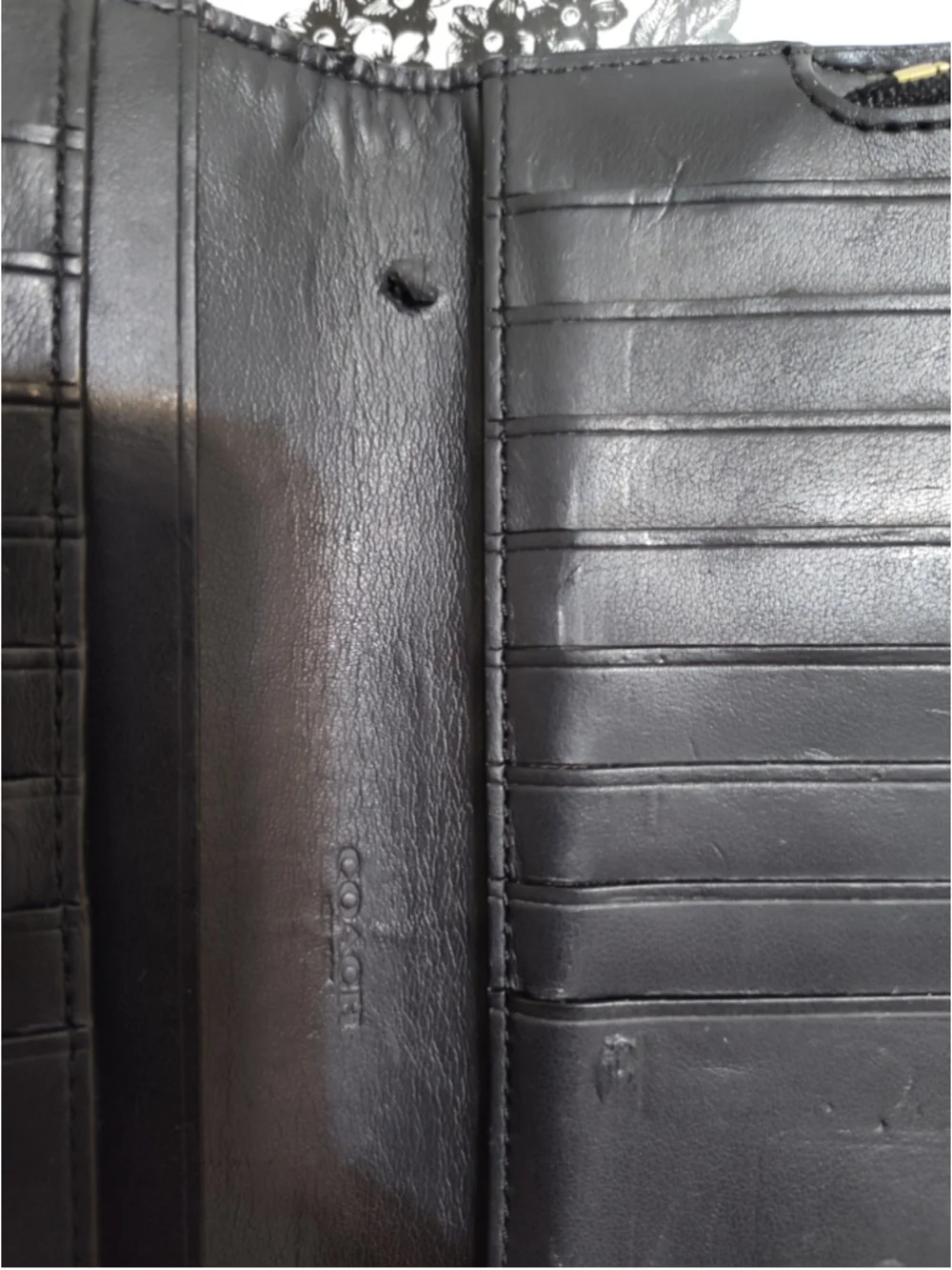 Women's Coach Black Leather Wallet One Size